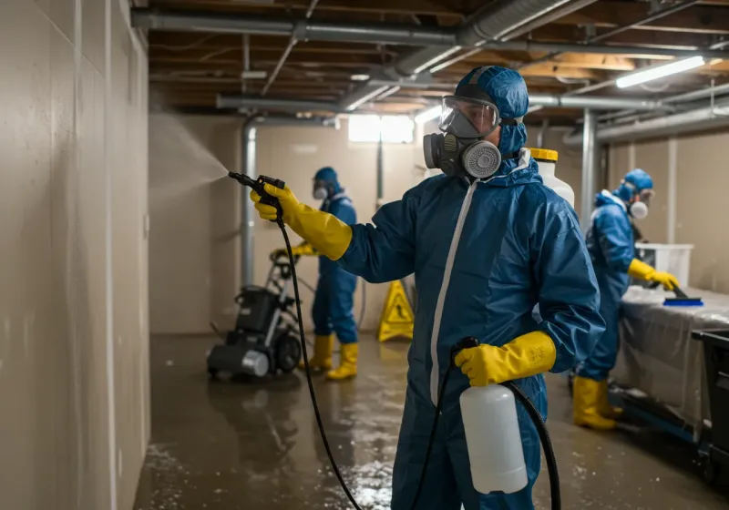 Basement Sanitization and Antimicrobial Treatment process in Brownsville, PA